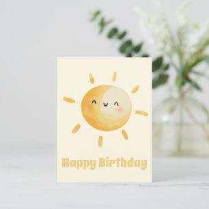 Carte Postale Joyeux anniversaire ! Couleur d'eau douce