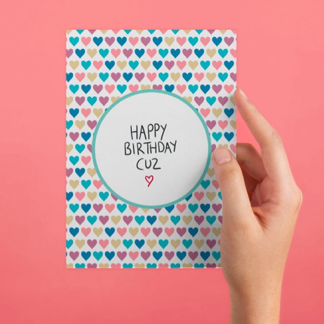 Carte Postale Joyeux Anniversaire Cousin (Créateur téléchargé)