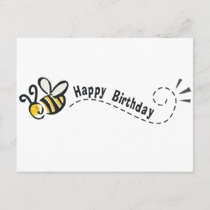Carte Postale Joyeux anniversaire d'abeilles !