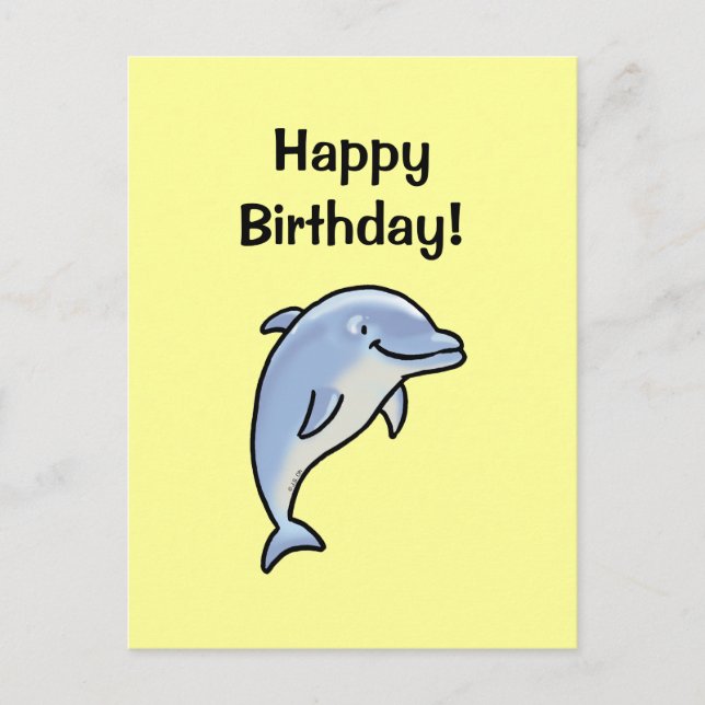 Carte Postale Joyeux anniversaire ! (dauphin) (Devant)
