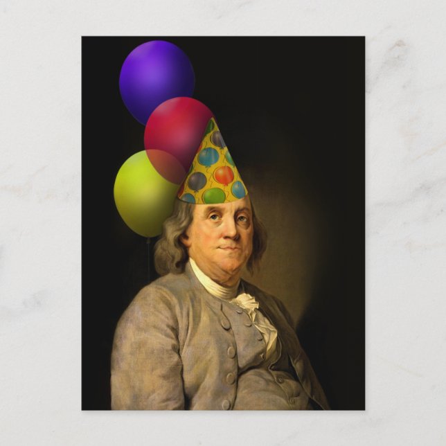 Carte Postale Joyeux anniversaire de Ben Franklin (Devant)