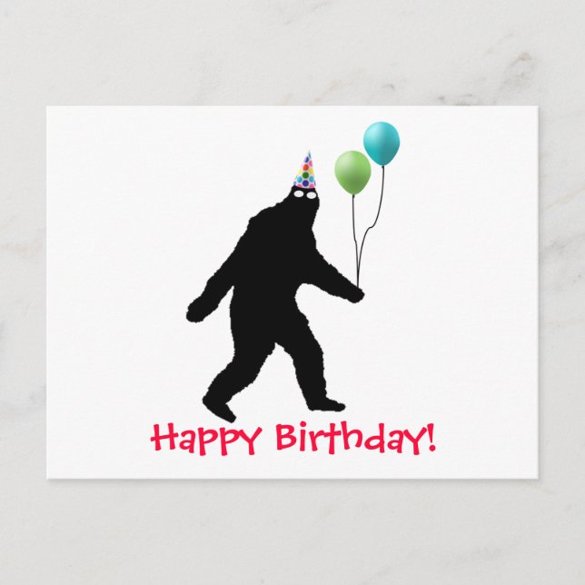 Carte Postale Joyeux anniversaire de Bigfoot ! (Devant)