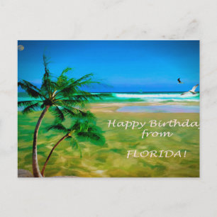 Carte Postale Joyeux anniversaire de Floride
