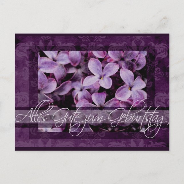 Carte Postale Joyeux anniversaire de German Lilac Blossoms (Devant)