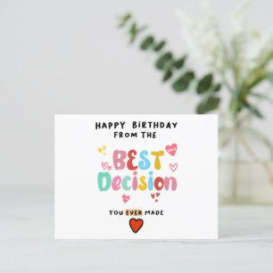 Carte Postale Joyeux Anniversaire De La Meilleure Décision Que V