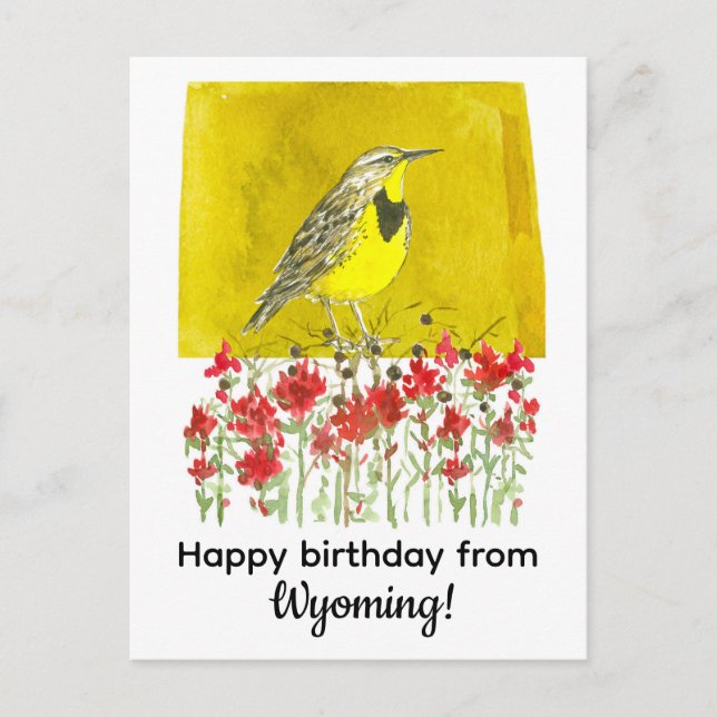 Carte Postale Joyeux Anniversaire de la part de Wyoming Meadowla (Devant)