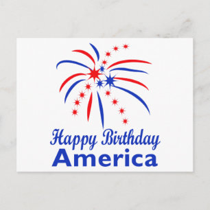 Carte Postale Joyeux anniversaire de l'Amérique