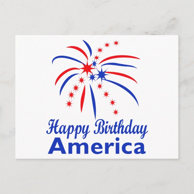 Carte Postale Joyeux anniversaire de l'Amérique (Devant)