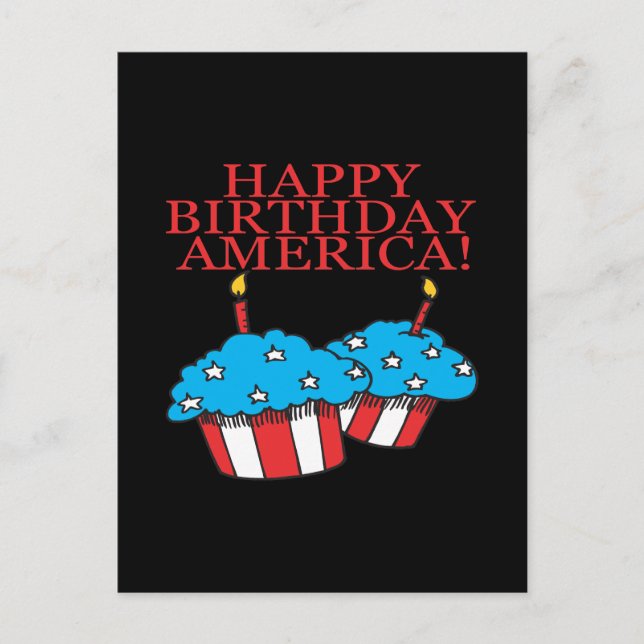Carte Postale Joyeux anniversaire de l'Amérique (Devant)