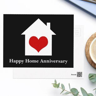 Carte Postale Joyeux anniversaire de maison chic agence immobili