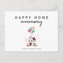 Joyeux Anniversaire de Maison Watercolor House Rea