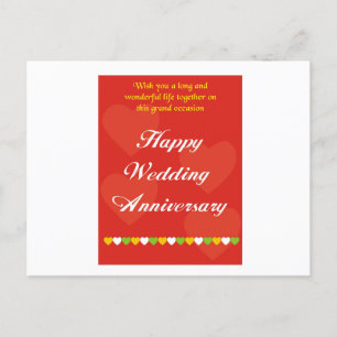 Carte Postale Joyeux Anniversaire de Mariage
