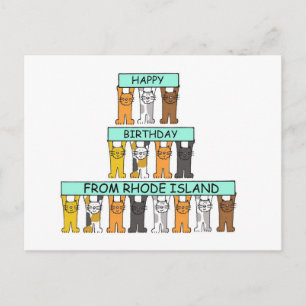 Carte Postale Joyeux anniversaire de Rhode Island