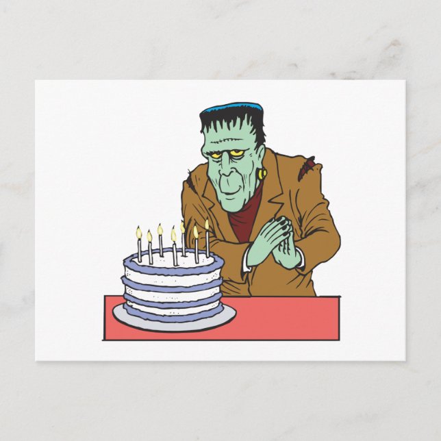 Carte Postale Joyeux anniversaire d'Halloween (Devant)