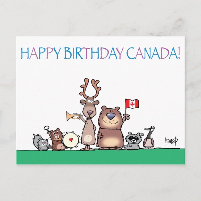 Carte Postale Joyeux anniversaire du Canada! par harrop - 150-11 (Devant)
