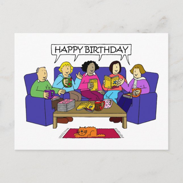 Carte Postale Joyeux anniversaire du Club du livre (Devant)