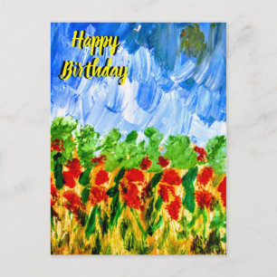 Carte Postale Joyeux anniversaire élégant
