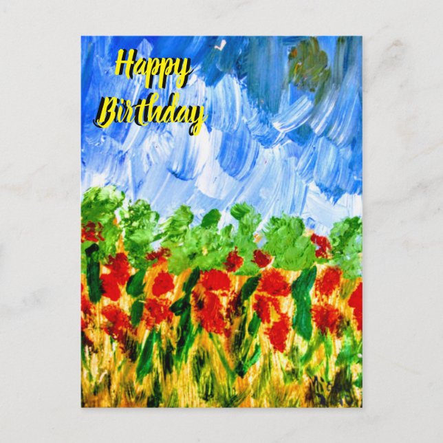 Carte Postale Joyeux anniversaire élégant (Devant)