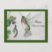 Joyeux Anniversaire élégant doux colibri