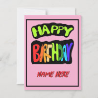 Joyeux anniversaire et nom personnalisé