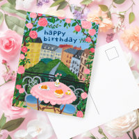 JOYEUX ANNIVERSAIRE Fleurs Terrasse Thé à Paris