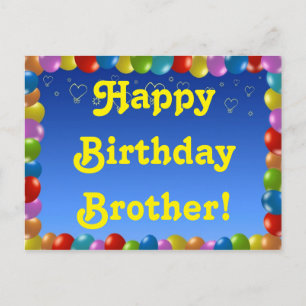 Carte postale Joyeux Anniversaire frère