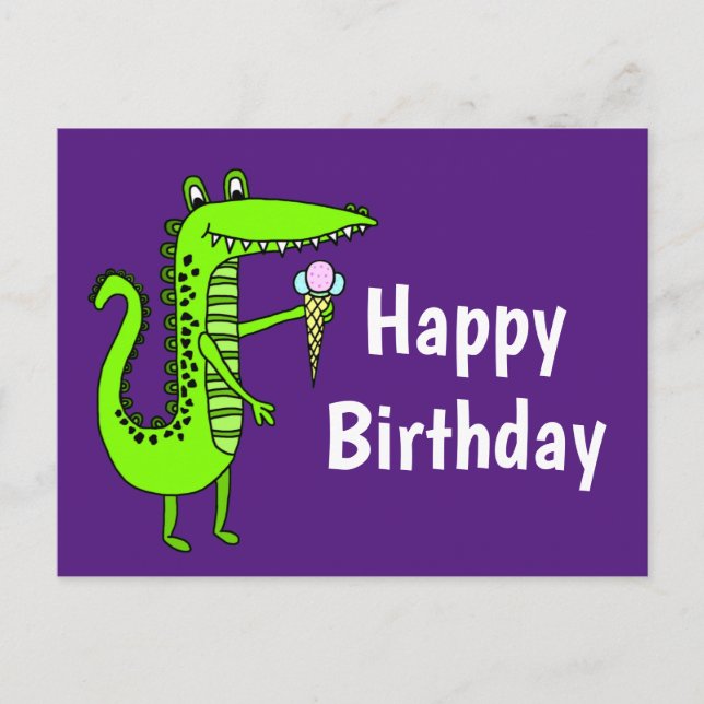 Carte Postale Joyeux Anniversaire Gator (Devant)