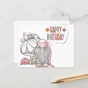 Carte Postale Joyeux Anniversaire Gnome