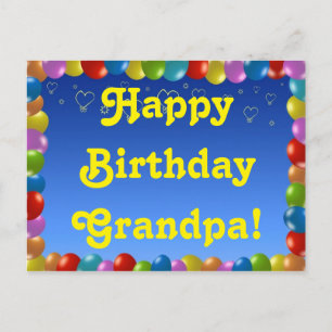 Carte postale Joyeux Anniversaire grand-père