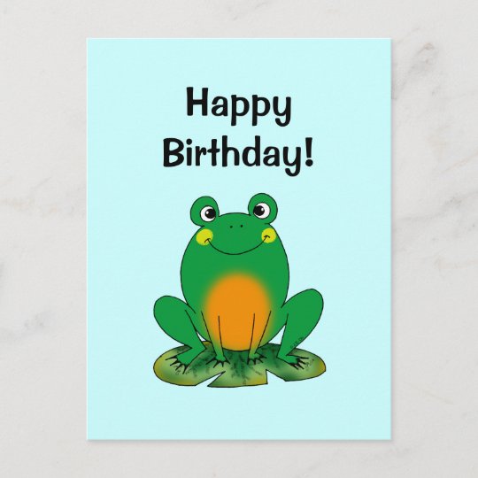 Carte Postale Joyeux Anniversaire Grenouille Zazzle Ca