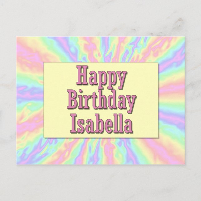 Carte Postale Joyeux anniversaire Isabella (Devant)