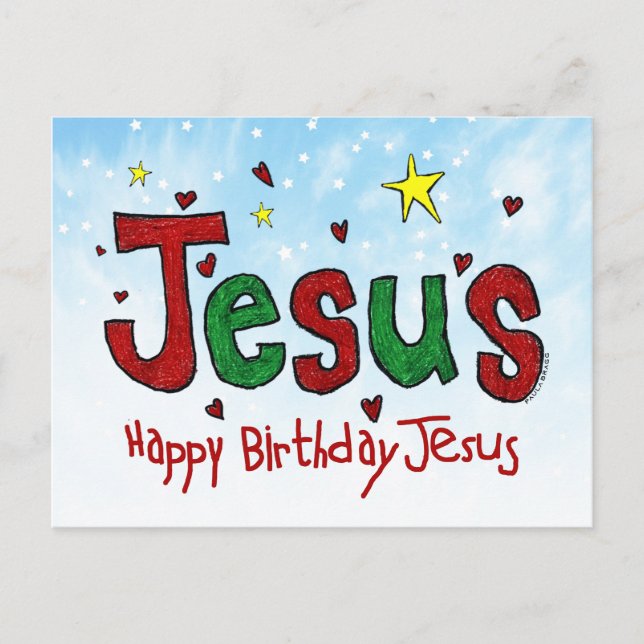 Carte Postale Joyeux anniversaire Jésus (Devant)
