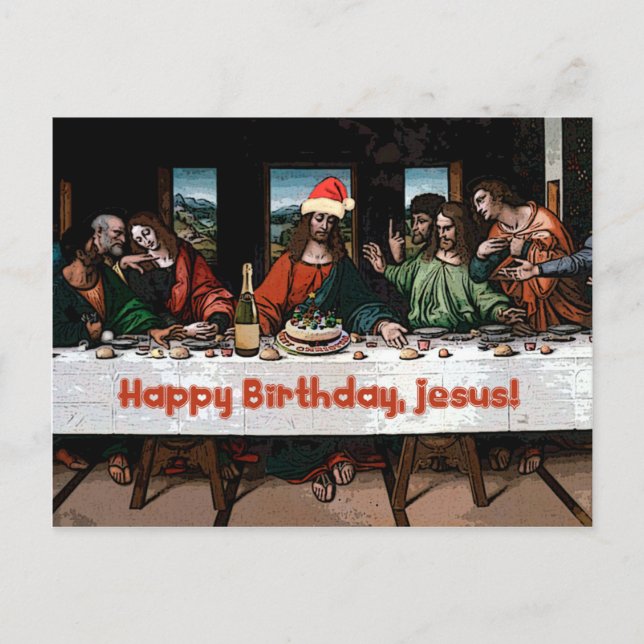 Carte Postale Joyeux anniversaire, Jésus ! (Devant)