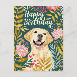 Carte Postale Joyeux Anniversaire Labrador 
