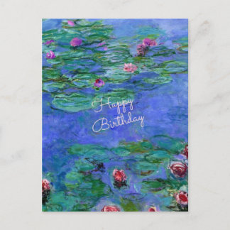 Carte Postale Joyeux Anniversaire : L'Eau de Monet
