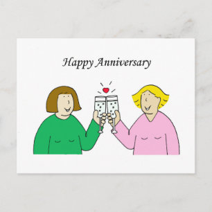 Carte Postale Joyeux anniversaire lesbien