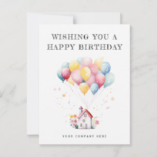 Carte Postale Joyeux Anniversaire Maison Ballons Realty