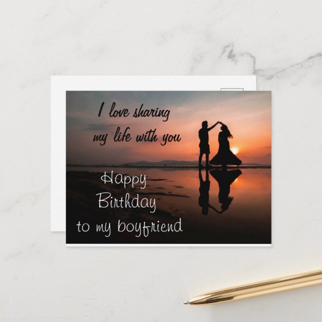Carte Postale Joyeux anniversaire mon ami garçon (Devant/Arrière en situation)