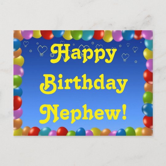 Carte Postale Joyeux Anniversaire Nephew Zazzle Ca