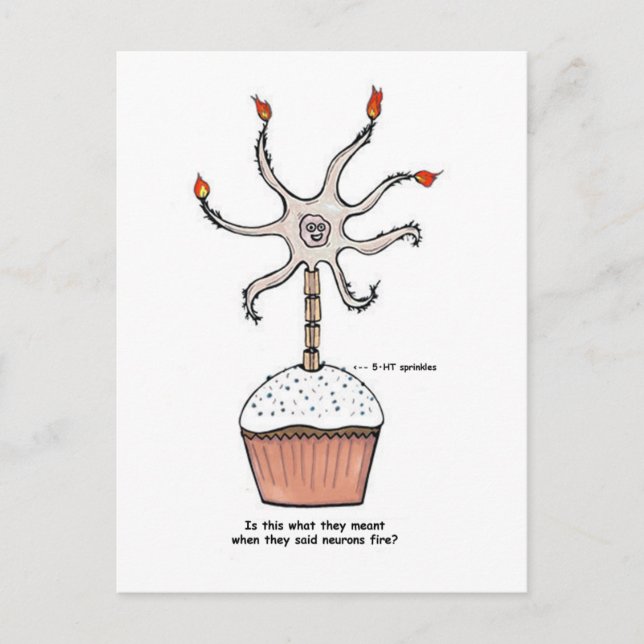 Carte Postale Joyeux anniversaire Neuron Cupcake (Devant)