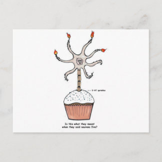 Carte Postale Joyeux anniversaire Neuron Cupcake