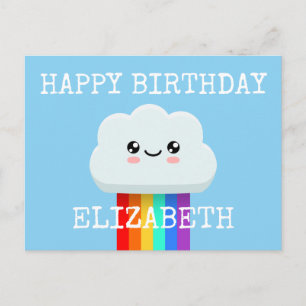 Carte Postale Joyeux anniversaire nuage