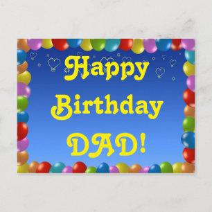 Carte postale Joyeux anniversaire papa