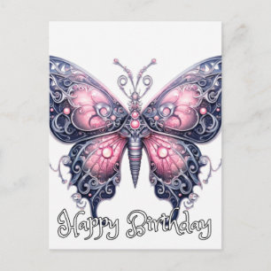 Carte Postale Joyeux Anniversaire Papillon Imaginatif Design