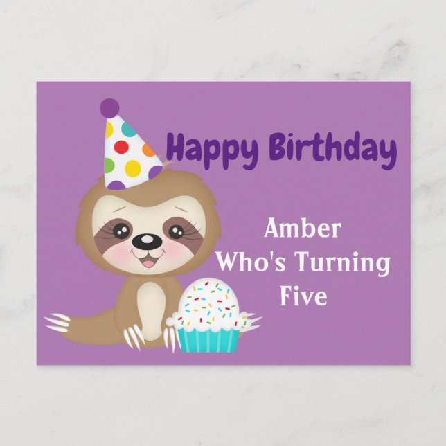 Carte Postale Joyeux Anniversaire Personnalisé (Devant)