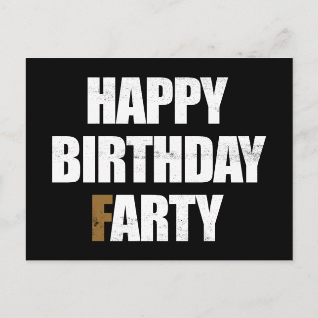 Carte Postale Joyeux anniversaire petarade, blague de voeux inap (Devant)