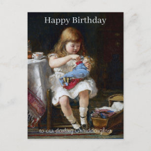 Carte Postale Joyeux anniversaire petite-fille Mère anxieuse