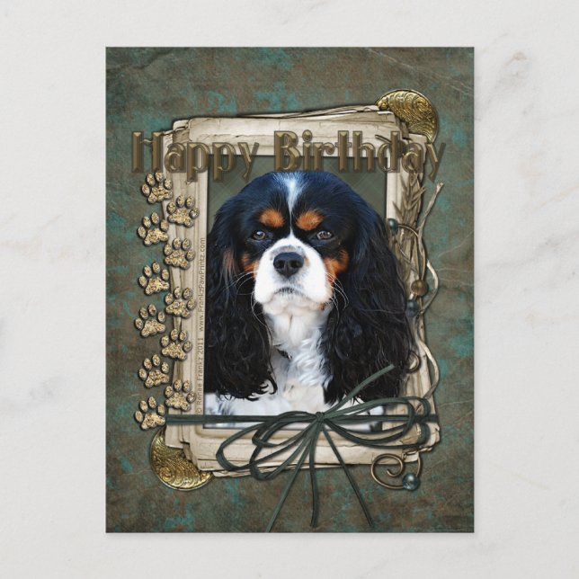 Carte Postale Joyeux Anniversaire - Pierres - Cavalier (Devant)