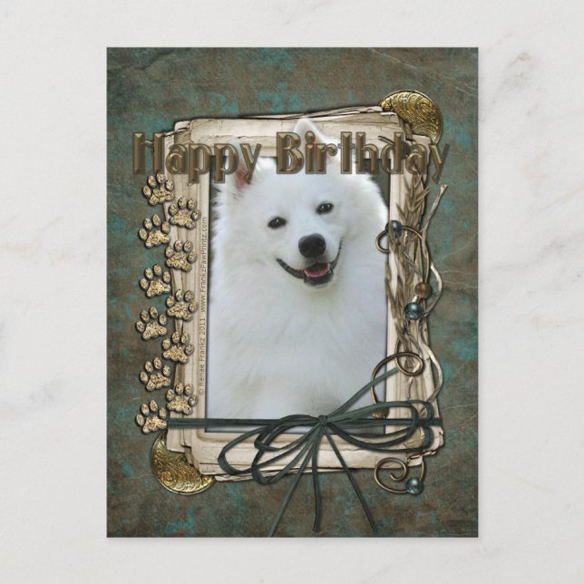 Carte Postale Joyeux Anniversaire - Pierres - Esquimau américain (Devant)