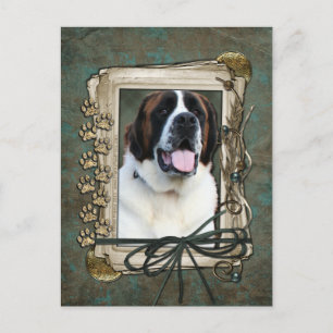 Carte Postale Joyeux Anniversaire - Pierres - St Bernard - Mae